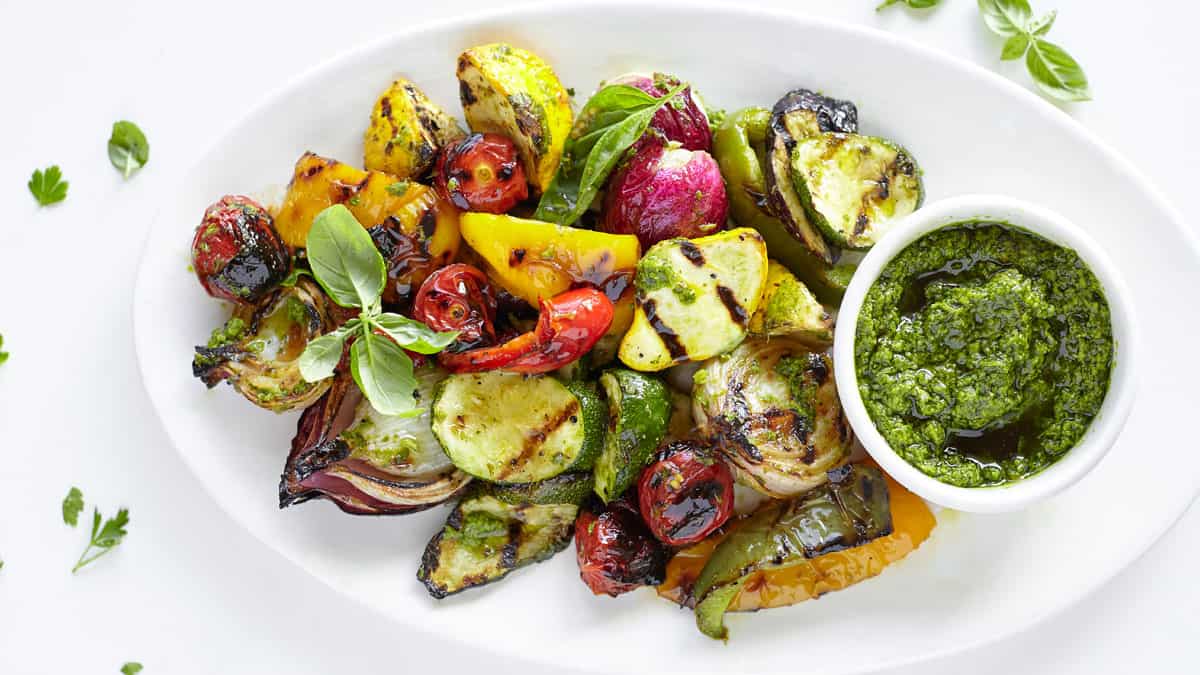 Salsa Verde Grilled Vegetables - Patricia Bannan, MS, RDN