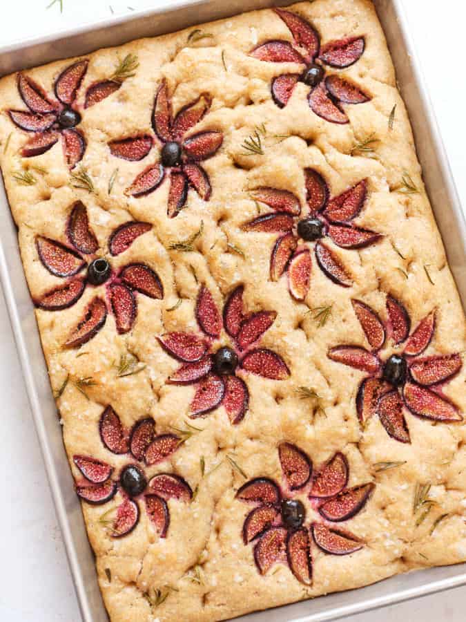 Whole Wheat Focaccia Bread with Figs, Olives, and Rosemary - Patricia ...